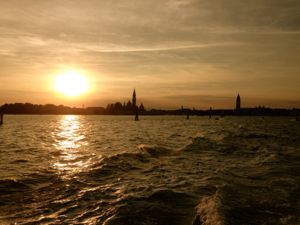Západ slunce nad Benátkami